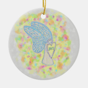 Joy Guardian Angel Custom Holiday Gift Ornaments