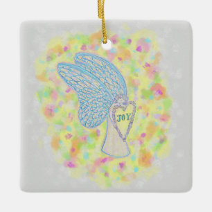 Joy Guardian Angel Custom Holiday Ornements cadeau