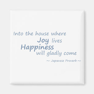 Joy, happiness lt blue magnet