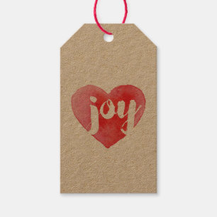 Joy Heart Holiday Tags