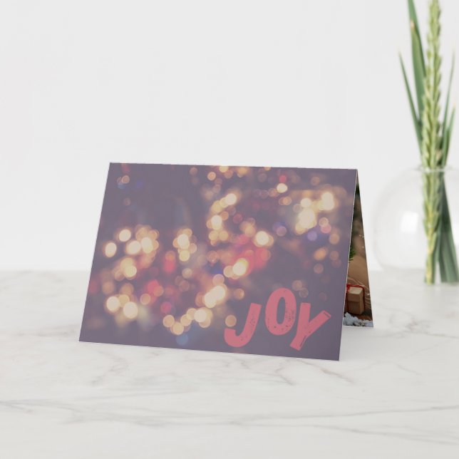Joy Holiday Greeting Card (Front)