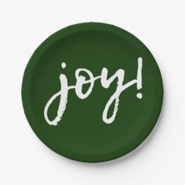 Joy Holiday Paper Plates
