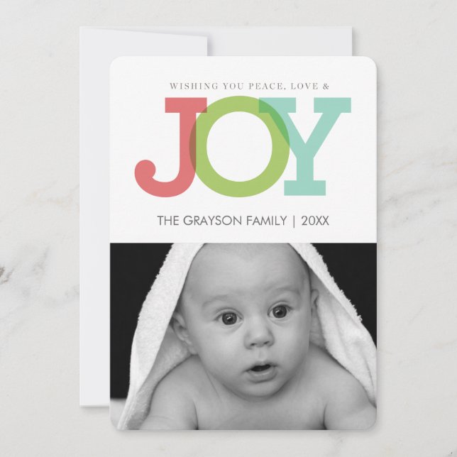 JOY holiday photo card (Front)