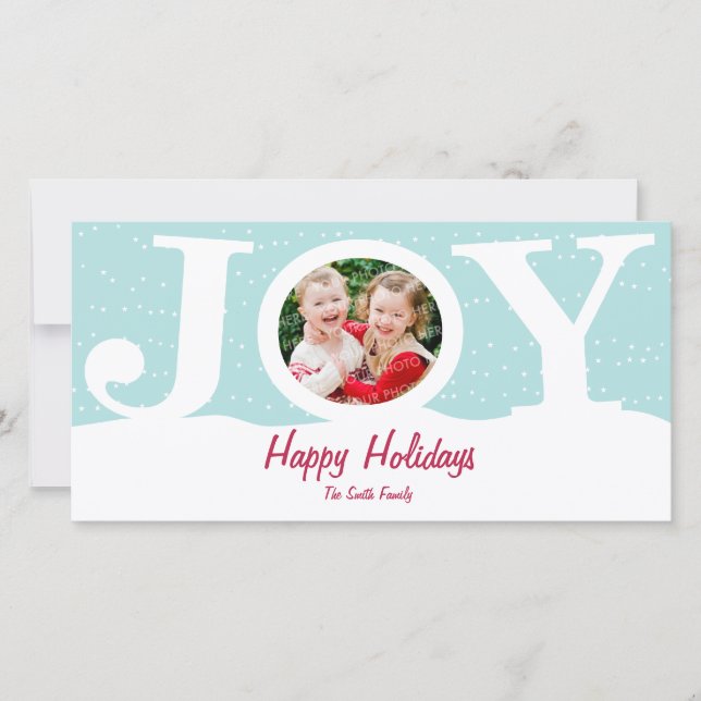 Joy Holiday Photo Card (Front)