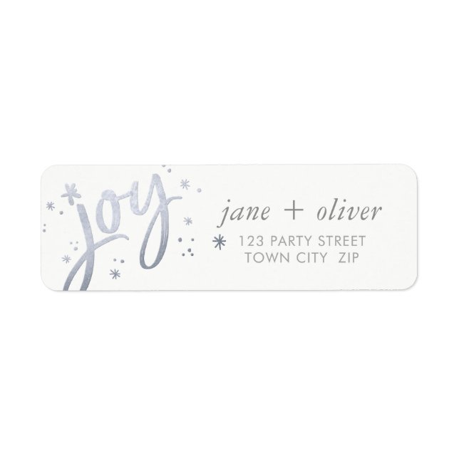 JOY HOLIDAY stylish simple modern silver sparkles (Front)