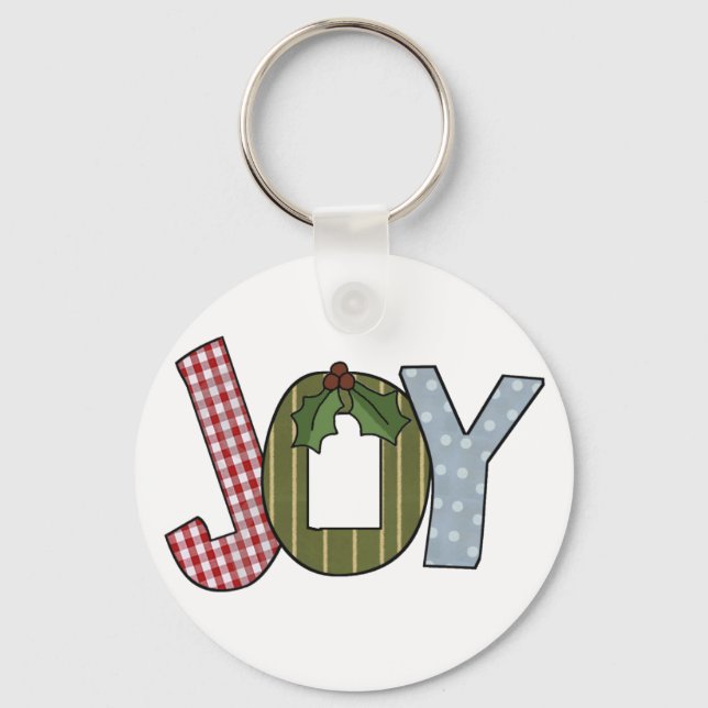 JOY Holiday Tshirts and gifts Keychain (Front)