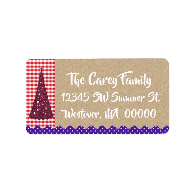 Joy Homemade Christmas Envelope Address Label (Front)