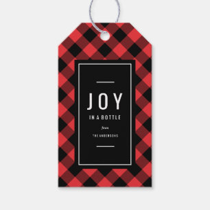 Joy in a Bottle Holiday Wine Gift Tags