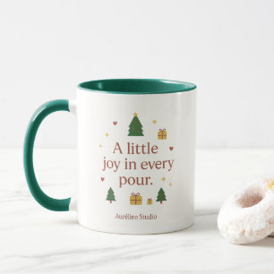 Joy in a Cup   Minimalist Christmas Mug