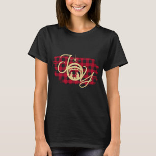 JOY in a Manger Christmas Nativity Jesus Birth Buf T-Shirt