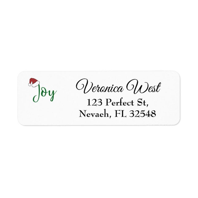 Joy in green with Santa Hat (Front)