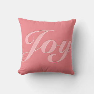 Joy in Pink Throw Pillow