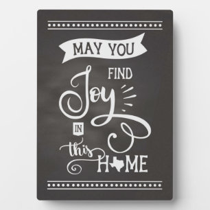 Joy in this Home Texas Style - Chalkboard Plaque