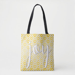 Joy Inspirational Quote Cheerful Yellow Tote Bag