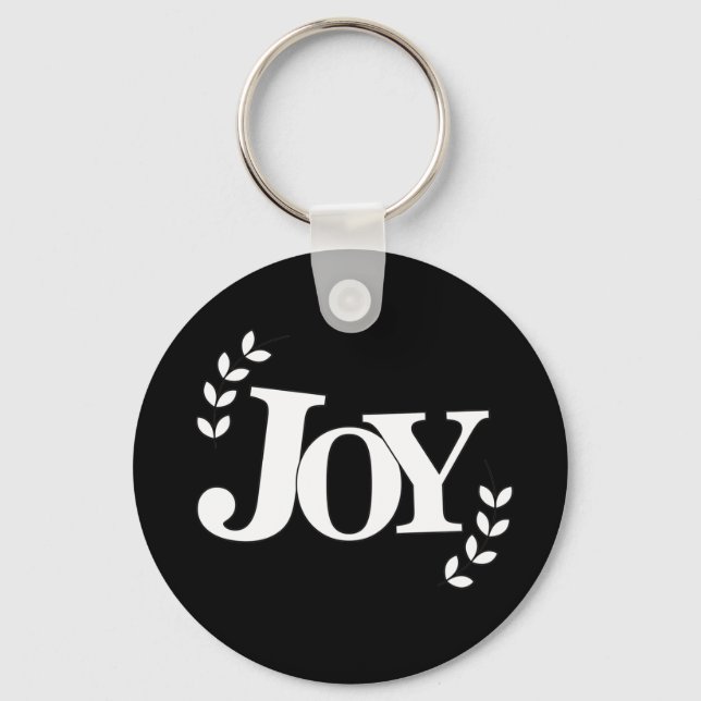Joy Inspirational Quote Typography      Keychain (Front)