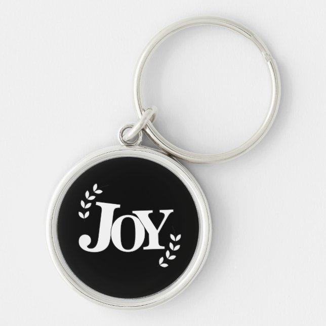 Joy Inspirational Quote Typography      Keychain (Front)