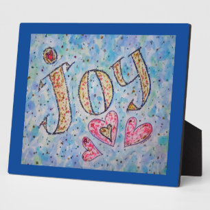 Joy Inspirational Word Peinture Poème Plaque