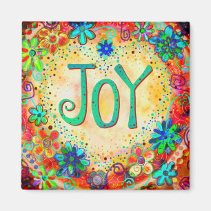 Joy Inspirivity ONE WORDFun Trendy Cheerful  Magnet