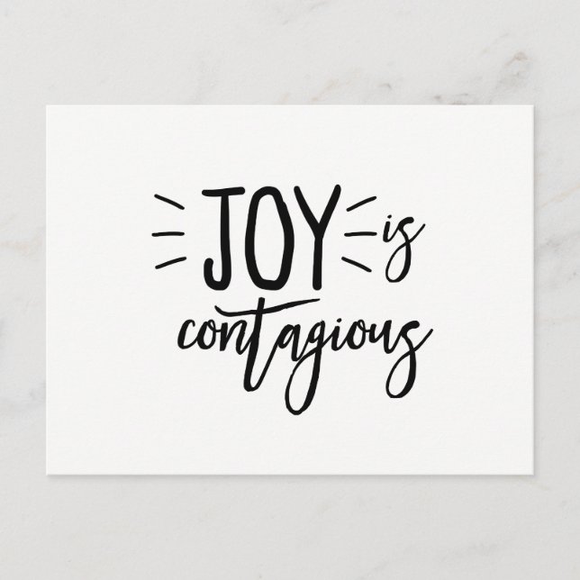 Joy Is Contagious Postcard- Joy Postcard (Front)