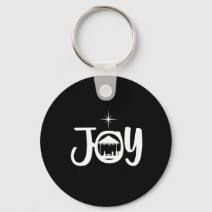 Joy Jesus Nativity Scene Cool Christmas Apparel  Keychain