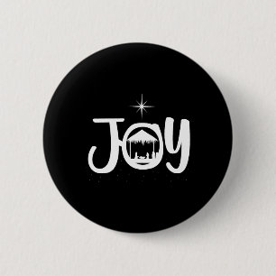 Joy Jesus Nativity Scene Cool Christmas Xmas Chris 2 Inch Round Button
