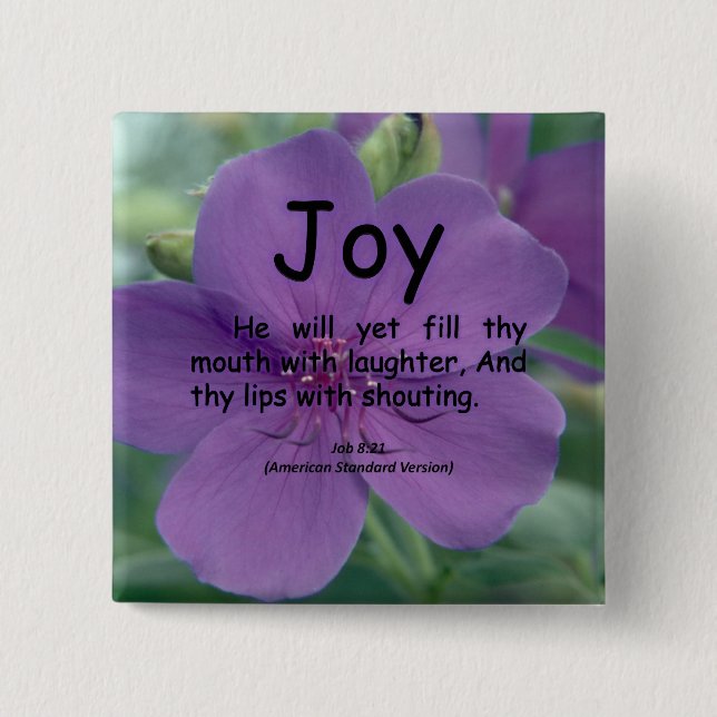 Joy Job 8-21 2 Inch Square Button (Front)