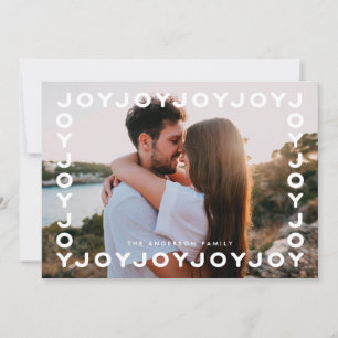 Joy Joy Joy Frame Holiday Christmas Photo Card