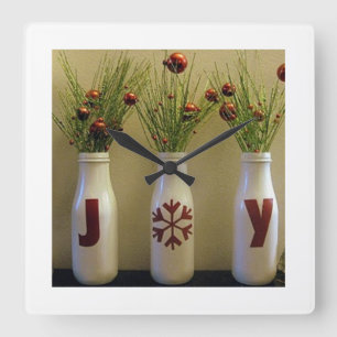 "JOY JOY JOY JOY JOY" HORLOGE DE NOËL