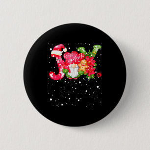 Joy - Joyful Gnome - Cute Christmas  2 Inch Round Button