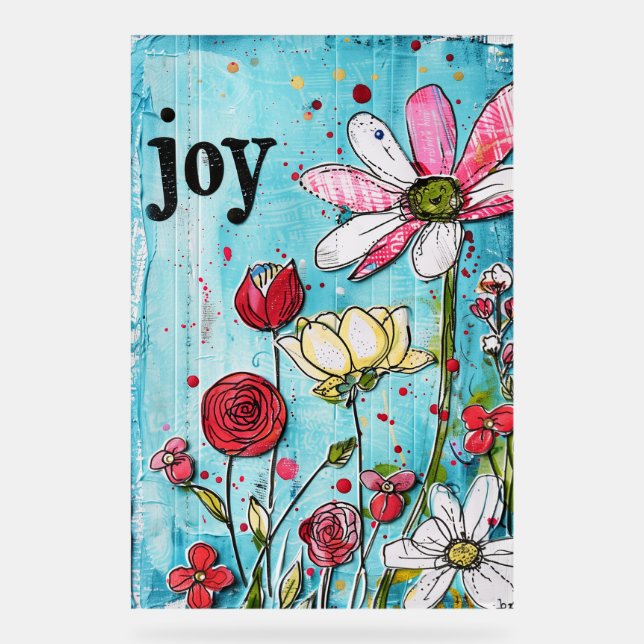 *~* JOY Joyfull - Fleur Whimsical colorée (Recto)