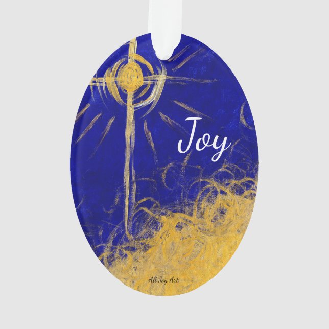 Joy "Joyous Star" Ornament by All Joy Art (Back)