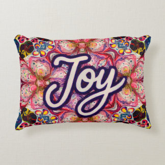 Joy Kaleidoscope Floral throw Pillow