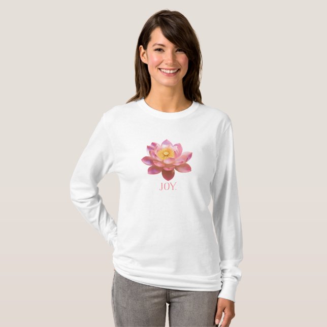 JOY lotus tee shirt. (Front Full)