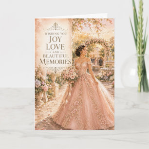 Joy Love Beautiful Memories Quinceañera Card