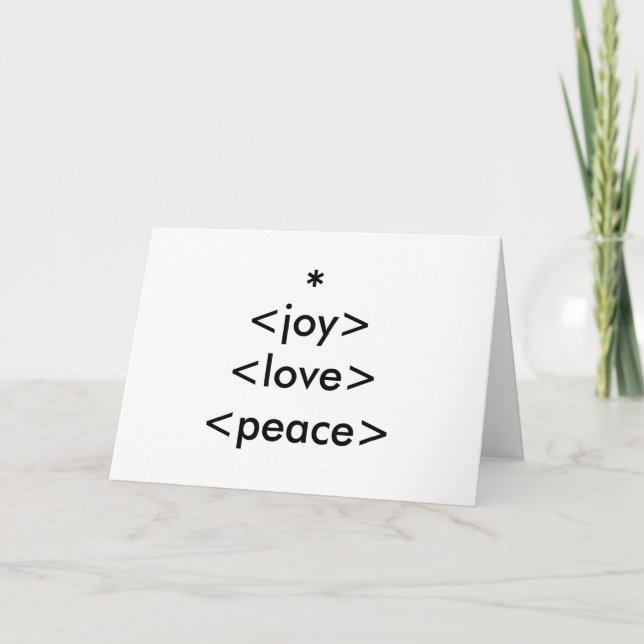 joy - love - peace holiday card (Front)