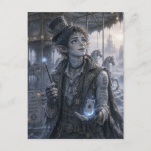 Joy / Magician / Carousel Postcard