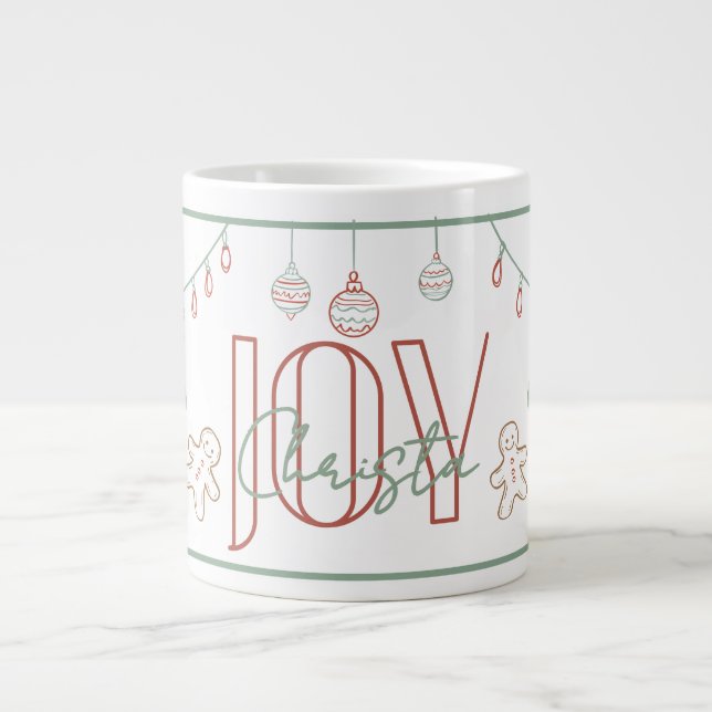 Joy Main Drag Nom de Noël Mug (Devant)