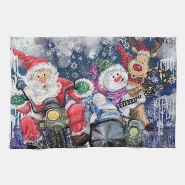 Joy - Merry Christmas - Kitchen Towel (Horizontal)