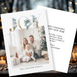 JOY-Merry Christmas!   Modern, simple photo  Holiday Card<br><div class="desc">Customer specific "Joy-Merry Christmas" photo holiday card. Celebrate the joy of the holiday season with this beautifully designed, customizable photo card. The elegant white background frames your personal family photo perfectly, making your holiday greetings stand out with style. Across the top, the word "JOY" is artfully displayed in festive, gold-accented...</div>