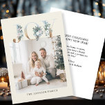 JOY-Merry Christmas!   Modern, simple photo  Holiday Card<br><div class="desc">Customer specific "Joy-Merry Christmas" photo holiday card. Celebrate the joy of the holiday season with this beautifully designed, customizable photo card. The elegant beige background frames your personal family photo perfectly, making your holiday greetings stand out with style. Across the top, the word "JOY" is artfully displayed in festive, gold-accented...</div>