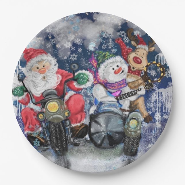 Joy - Merry Christmas Paper Plate (Front)