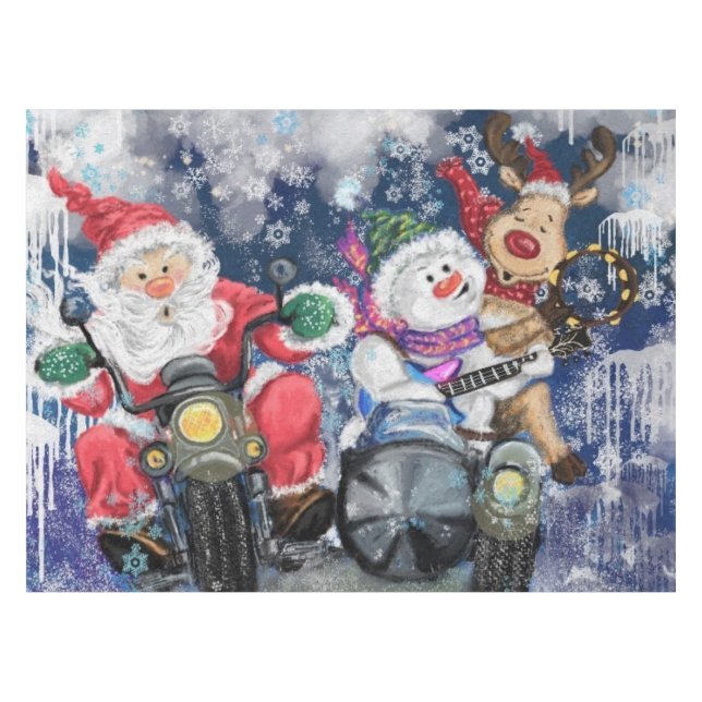 Joy - Merry Christmas Tablecloth (Front (Horizontal))