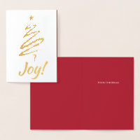 Joy! Merry Christmas Xmas Tree Red Your Words
