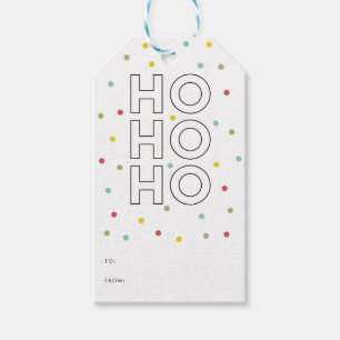Joy Modern Typography Holiday Gift Tag