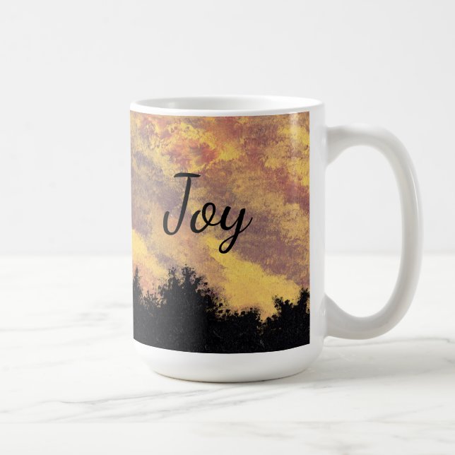 Joy - Mug "Golden Sunset Pines" par All Joy Art (Droite)