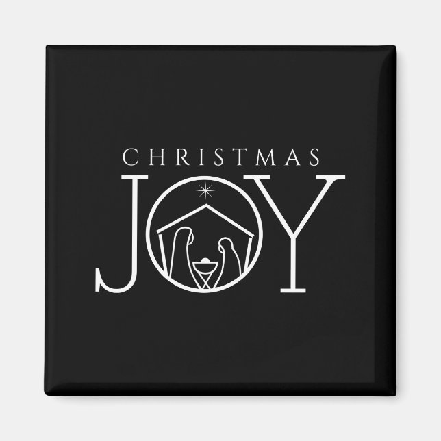 Joy Nativity Christian Religious Christmas  Magnet (Front)