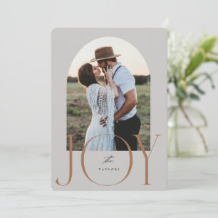 JOY Newlywed Just Married Christmas Card