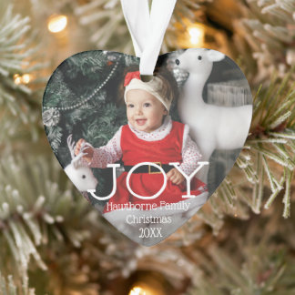 "JOY" Noël élégant luxe Personnalisé Photo + Texte