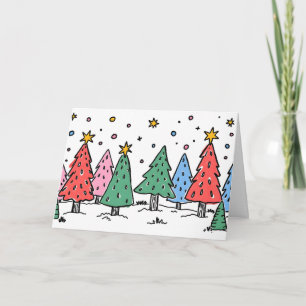 Joy of Christmas Doodle Art Style Card