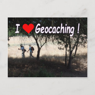 Joy of Geocaching postcard: Hikers Postcard
